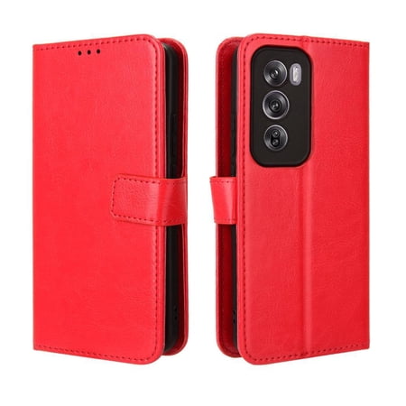 Flip Case for OPPO Reno 12 5G All-in-One Wallet Multifunctional Folio Flip Cover with Card Holder and Detachable Wrist Strap