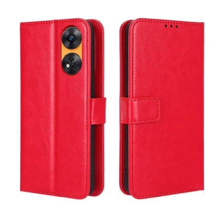 Flip Case for OPPO Reno 8T 4G All-in-One Wallet Multifunctional Folio Flip Cover with Card Holder and Detachable Wrist Strap