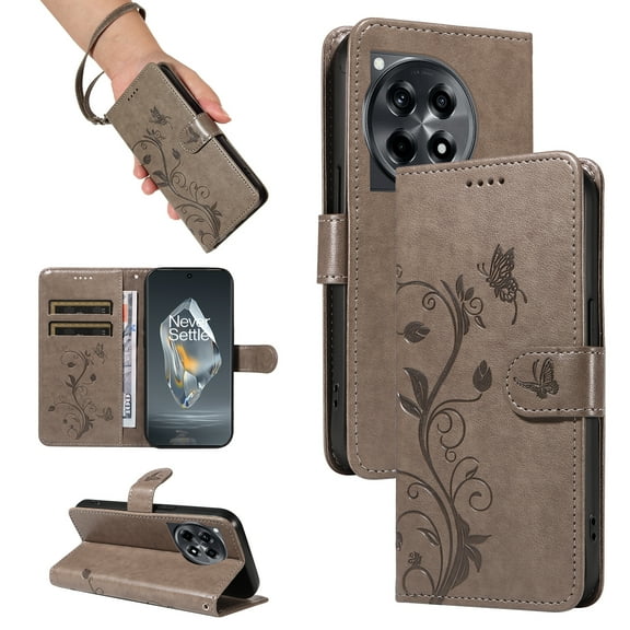 Flip Case for OnePlus 12R, PU Leather Card Slots with Kickstand Function Shockproof Wallet Cover for OnePlus 12R