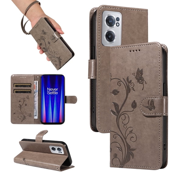 Flip Case for OnePlus Nord CE 2, PU Leather Card Slots with Kickstand Function Shockproof Wallet Cover for OnePlus Nord CE 2