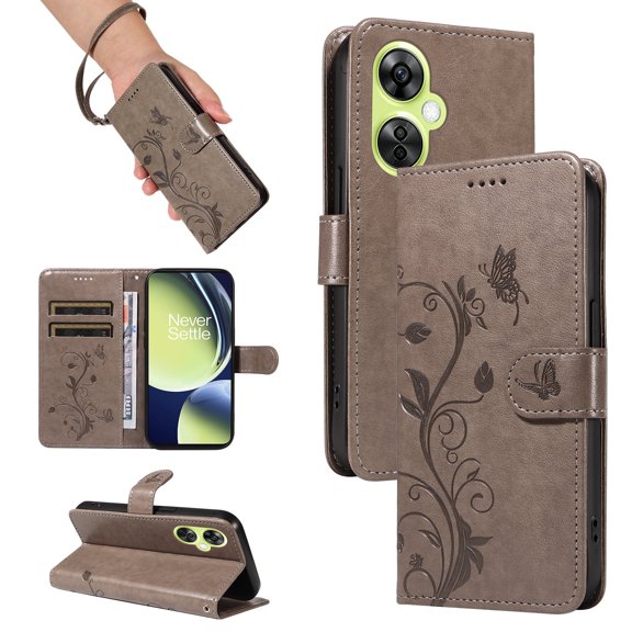 Flip Case for OnePlus Nord CE 3 Lite 5G, PU Leather Card Slots with Kickstand Function Shockproof Wallet Cover for OnePlus Nord CE 3 Lite 5G