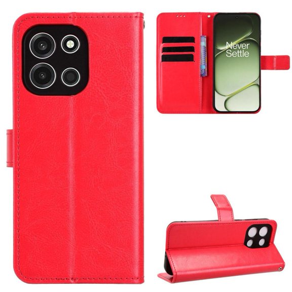 Flip Case for OnePlus Turbo 6 5G All-in-One Wallet Multifunctional Folio Flip Cover with Card Holder and Detachable Wrist Strap