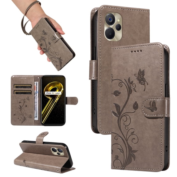 Flip Case for Realme 9i 5G, PU Leather Card Slots with Kickstand Function Shockproof Wallet Cover for Realme 9i 5G