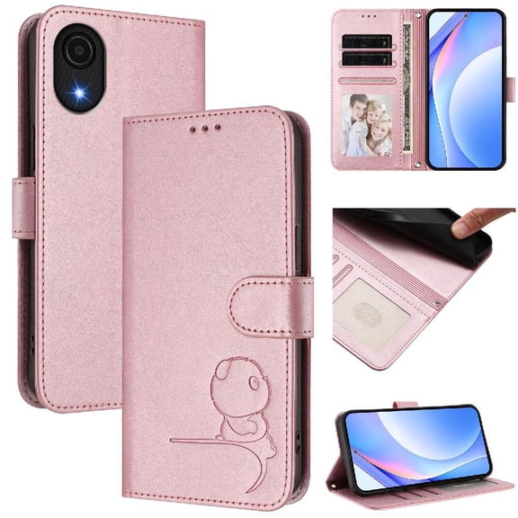 Flip Case for Samsung Galaxy A03 Core RFID Blocking Magnetic Clasp Wallet Case with 3 Card Slots and Kickstand Function