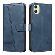 Flip Case for Samsung Galaxy A05 Dual SIM, 360 Degree Protection Shockproof PU Leather Wallet Phone Cover, Kickstand and 3 Card Slots, Blue