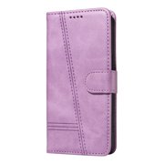 Flip Case for Samsung Galaxy A12 Nacho, 360 Degree Protection Shockproof PU Leather Wallet Phone Cover, Kickstand and 3 Card Slots, Purple