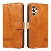 Flip Case for Samsung Galaxy A13 LTE, 360 Degree Protection Shockproof PU Leather Wallet Phone Cover, Kickstand and 3 Card Slots, Yellow