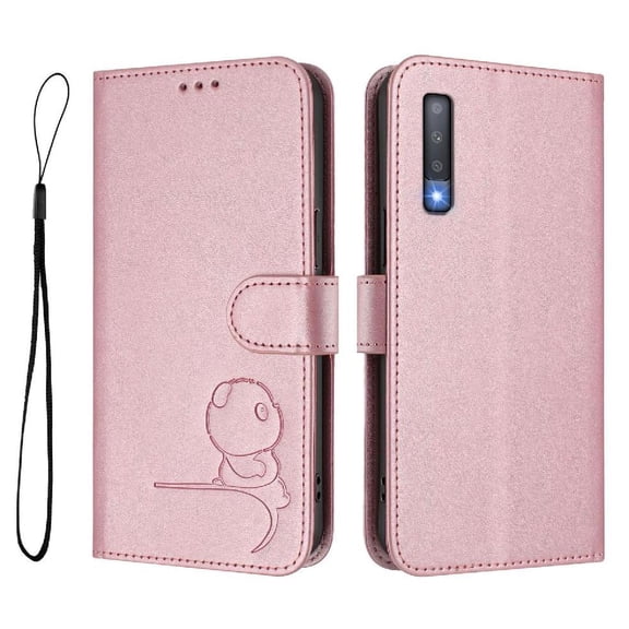 Flip Case for Samsung Galaxy A7 2018 RFID Blocking Magnetic Clasp Wallet Case with 3 Card Slots and Kickstand Function