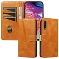 thumbnail image 1 of Flip Case for Samsung Galaxy A70, 360 Degree Protection Shockproof PU Leather Wallet Phone Cover, Kickstand and 3 Card Slots, Yellow, 1 of 14