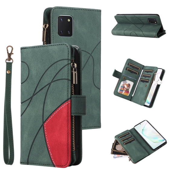 Flip Case for Samsung Galaxy Note 10 Lite, PU Leather 2 Color Assorted Kickstand Function Shockproof Wallet Cover for Samsung Galaxy Note 10 Lite