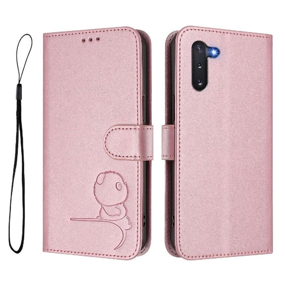 Flip Case for Samsung Galaxy Note 10 RFID Blocking Magnetic Clasp Wallet Case with 3 Card Slots and Kickstand Function