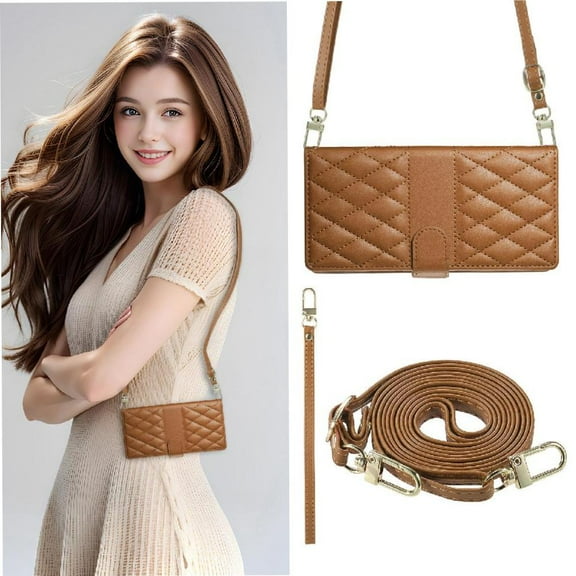 Flip Case for Samsung Galaxy S25 Fe Shockproof Leather Case Dual Straps Wallet Elegant