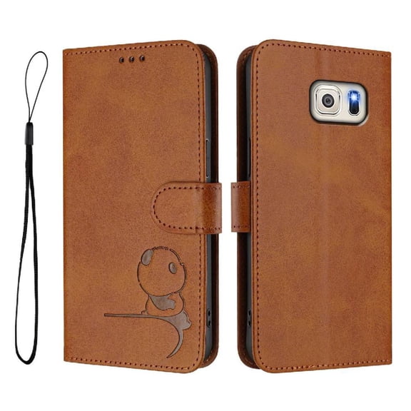 Flip Case for Samsung Galaxy S6 Edge RFID Blocking Magnetic Clasp Wallet Case with 3 Card Slots and Kickstand Function