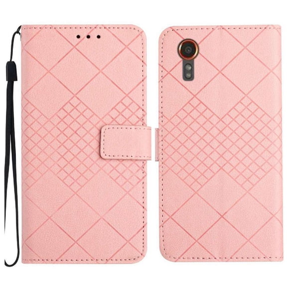 Flip Case for Samsung Galaxy X Cover 7 5G With Hand Strap Diamond Embossed Card Slot Stand Magnetic Cover Wallet PU Leather