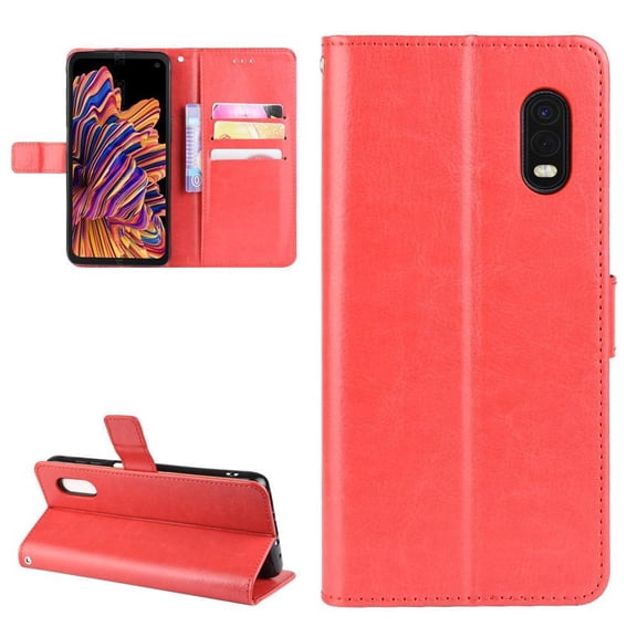 Flip Case for Samsung Galaxy Xcover Pro All-in-One Wallet Multifunctional Folio Flip Cover with Card Holder and Detachable Wrist Strap