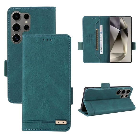 Flip Case for Samsung S25 S25Plus S25Ultra Cover Magnetic Wallet with Buckle Card Holder Kickstand