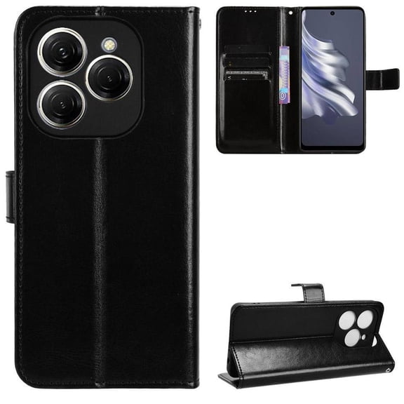Flip Case for Tecno Spark 20 Pro 4G All-in-One Wallet Multifunctional Folio Flip Cover with Card Holder and Detachable Wrist Strap