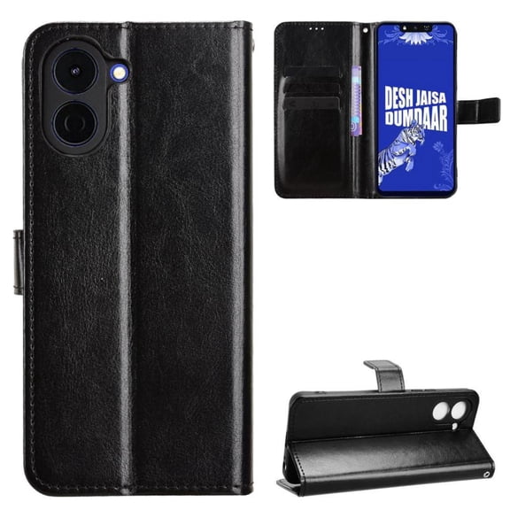 Flip Case for Tecno Spark Go 3 All-in-One Wallet Multifunctional Folio Flip Cover with Card Holder and Detachable Wrist Strap