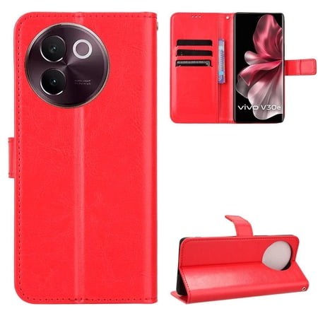 Flip Case for VIVO V40 Lite 5G All-in-One Wallet Multifunctional Folio Flip Cover with Card Holder and Detachable Wrist Strap