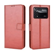 Flip Case for Xiaomi POCO M4 PRO 4G All-in-One Wallet Multifunctional Folio Flip Cover with Card Holder and Detachable Wrist Strap