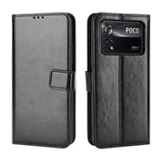 Flip Case for Xiaomi POCO M4 PRO 4G All-in-One Wallet Multifunctional Folio Flip Cover with Card Holder and Detachable Wrist Strap