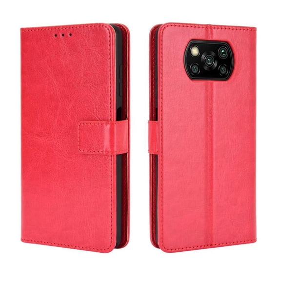 Flip Case for Xiaomi Poco X3 NFC All-in-One Wallet Multifunctional Folio Flip Cover with Card Holder and Detachable Wrist Strap