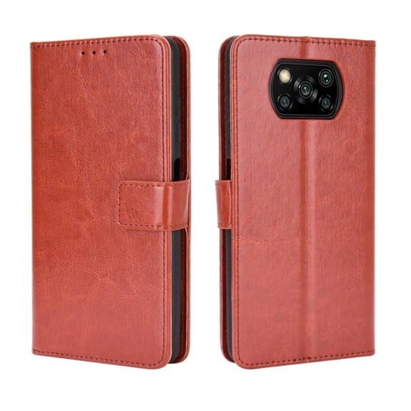 Flip Case for Xiaomi Poco X3 NFC All-in-One Wallet Multifunctional Folio Flip Cover with Card Holder and Detachable Wrist Strap