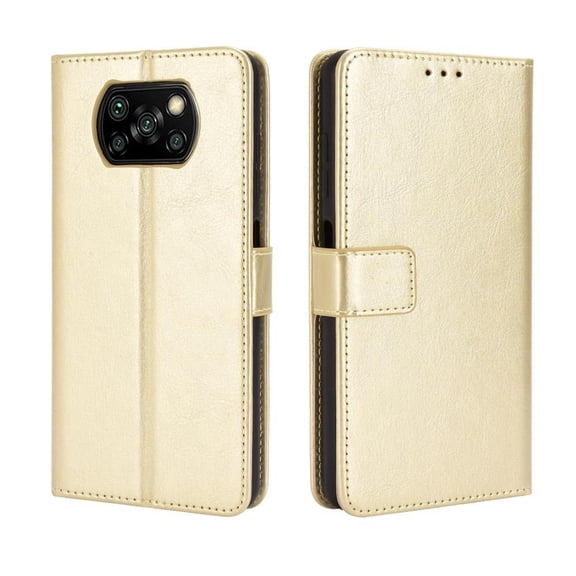 Flip Case for Xiaomi Poco X3 NFC All-in-One Wallet Multifunctional Folio Flip Cover with Card Holder and Detachable Wrist Strap