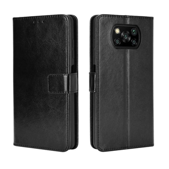 Flip Case for Xiaomi Poco X3/X3 PRO All-in-One Wallet Multifunctional Folio Flip Cover with Card Holder and Detachable Wrist Strap