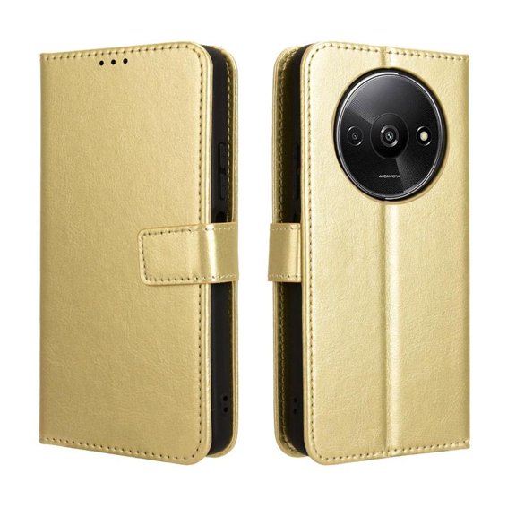 Flip Case for Xiaomi Redmi A3 All-in-One Wallet Multifunctional Folio Flip Cover with Card Holder and Detachable Wrist Strap