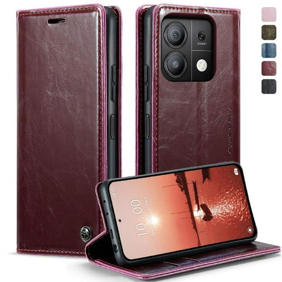 Flip Case for Xiaomi Redmi Note 13 Pro 5g Card Holder Retro Wallet Cover Kickstand Crazy Horse Pu Leather Magnetic Wallet