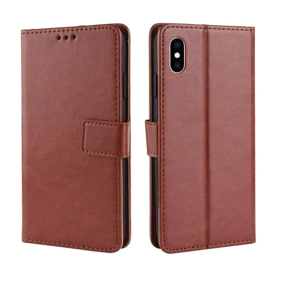 Flip Case for iPhone X/XS All-in-One Wallet Multifunctional Folio Flip Cover with Card Holder and Detachable Wrist Strap