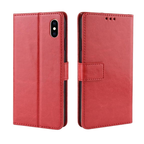 Flip Case for iPhone X/XS All-in-One Wallet Multifunctional Folio Flip Cover with Card Holder and Detachable Wrist Strap