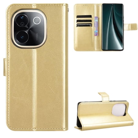 Flip Case for iQOO Z9S Pro 5G All-in-One Wallet Multifunctional Folio Flip Cover with Card Holder and Detachable Wrist Strap