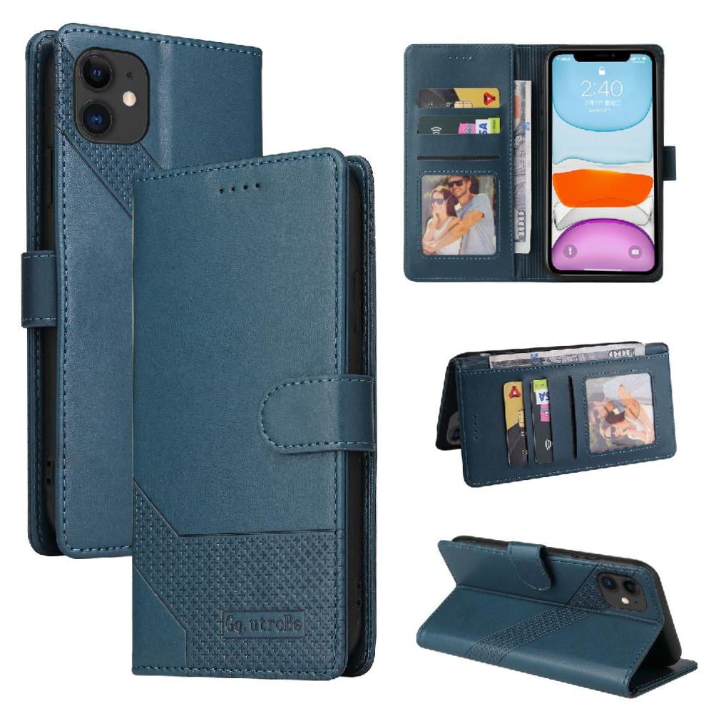 Flip Case for iphone 11 Three Card Slots Kickstand Premium Leather