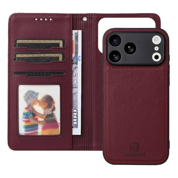 Flip Case for iphone 17 Pro Max Wallet Flip Cover Wireless Charging Rfid Blocking Detachable Design