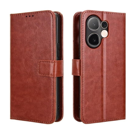 Flip Case for vivo V60 5G All-in-One Wallet Multifunctional Folio Flip Cover with Card Holder and Detachable Wrist Strap