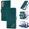 thumbnail image 1 of Flip Cell Phone Case for Samsung Galaxy A13 5G/4G/A04S, Magnetic Closure Premium Shockproof PU Leather Protective Folio Phone Case with Kickstand Card Slot Wallet Flip Cover - Green, 1 of 18