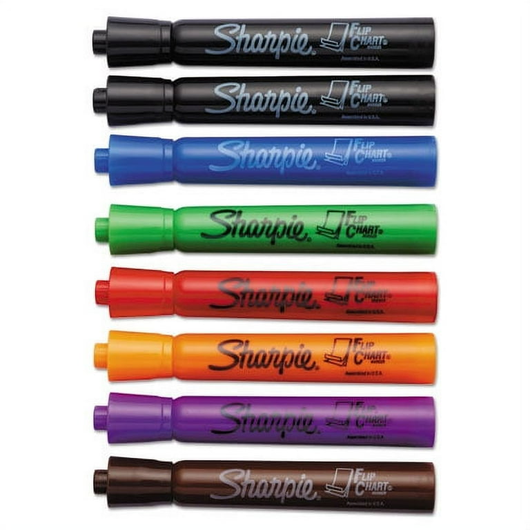 Flip Chart Marker, Broad Bullet Tip, Assorted Colors, 8/Set Flip Chart Marker, Broad Bullet Tip, Assorted Colors, 8/Set