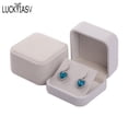 thumbnail image 1 of Flip Cover Jewelry Storage Boxes Earrings Pendant Jewelry Box Velvet Case Earrings Plastic Display Box 7*7*4cm WHITE, 1 of 6
