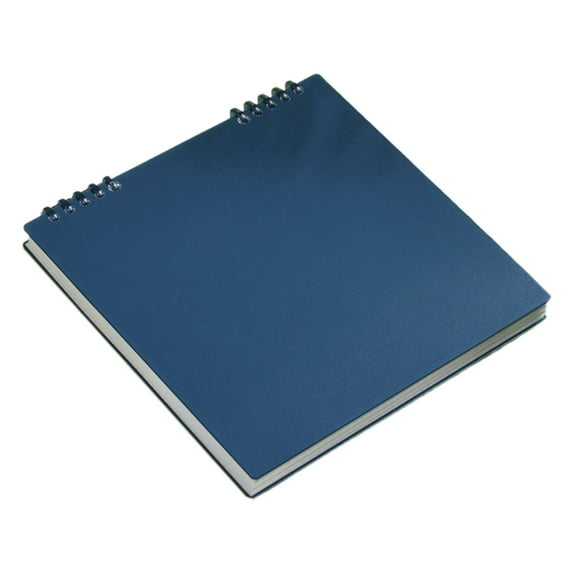 Flip Cover Notebook Memo Notebook with Grid Pages, Pocket Notebook,College Ruled Paper, 7.56x7.87" 60 Sheets Notebook,Assorted Colors,Cute Notebooks for Women Work Notebook Small Notebooks(Dark Blue)