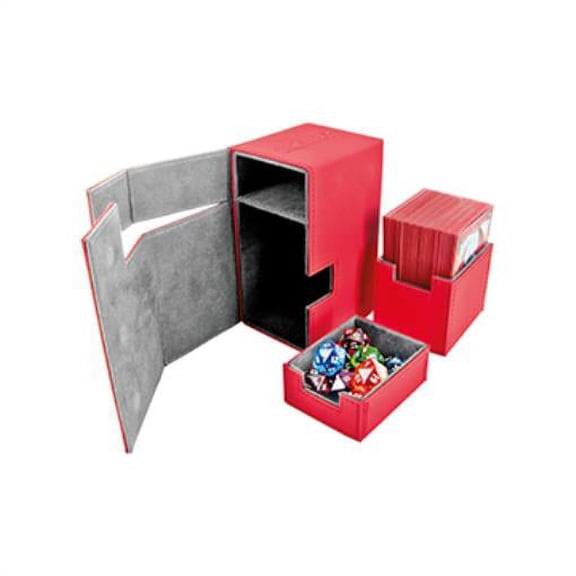 Flip Deck Box w/Tray - Xenoskin, Red (80+) New