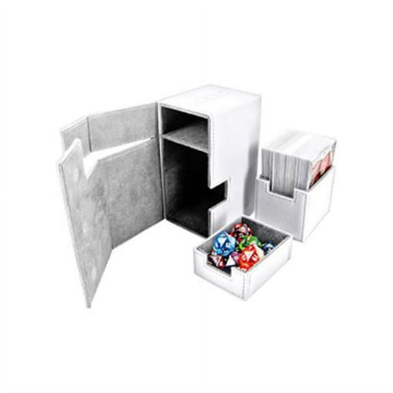 Flip Deck Box w/Tray - Xenoskin, White (80+) New