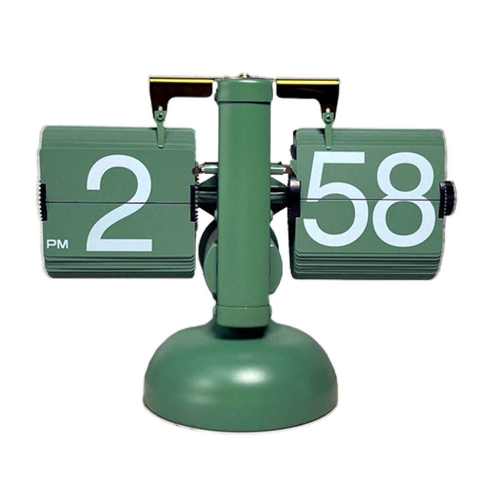 Retro Vintage Flip Desk Clock – Single Sided, Large Numbers, Battery Powered (D Cell)