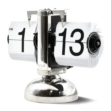 Betus Flip Desk Clock Battery Powered Digital Display Mechanical Retro Style