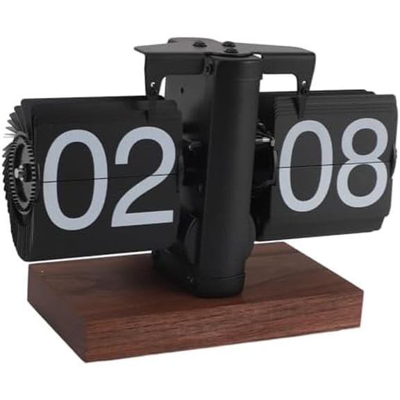 Flip Desk Clock, Large Number Anti Slip 24 Hours Digital Alarm Powered Internal Gear Operated Flip Down Clock, for Living Room Office$$Home Decor, Kitchen, & Other