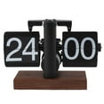Flip Desk Clock Vintage 24 Hours Anti Slip Base Rotary Knob Adjustable