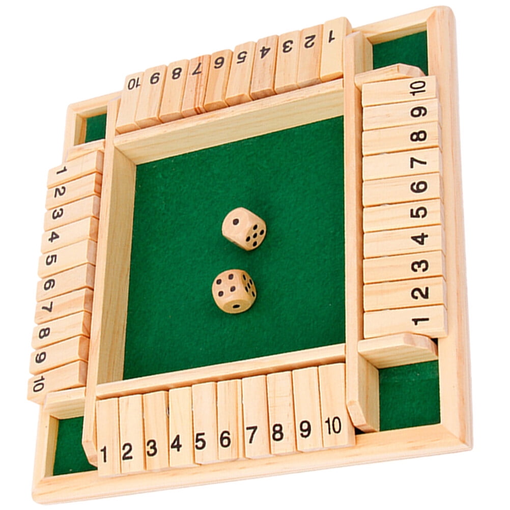 Flip Drink Props Wooden Playset Funny Game Numbers Dice Board Games