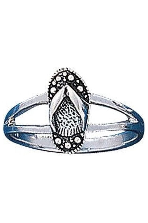 Flip Flop 925 Sterling Silver Ring Beach Ocean Sea Freedom Fine Jewelry Size 6