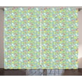 thumbnail image 1 of Ambesonne Summer Curtains 2 Panel Set, Colorful Flip Flops, 108" x 90", Multicolor, 1 of 3